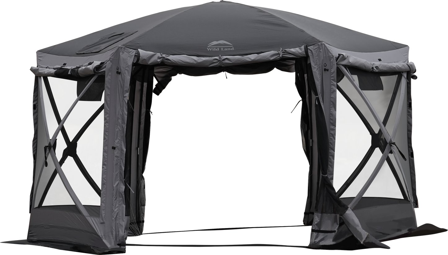 Wild Land Large Waterproof Screen House 600 Lux anti mosquito for 8-10 persons