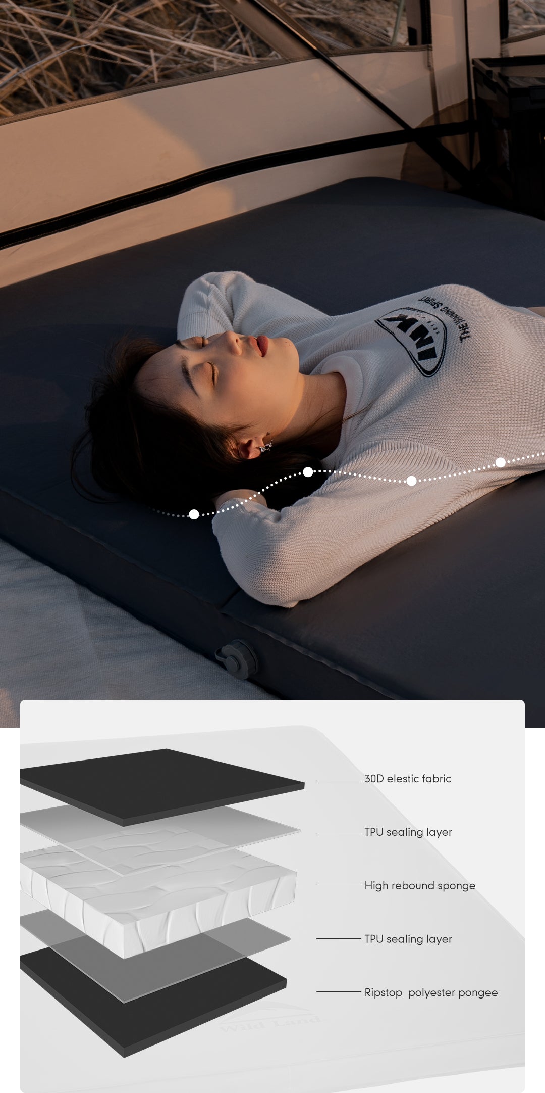 π Wild Land Self-Inflating Air Mattress β Comfort Anywhere You Go! ποΈπ€