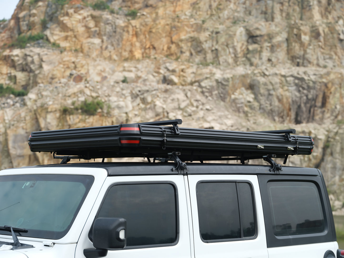 Bush Cruiser V2 Pro Rooftop Tent installed on Roof Bar