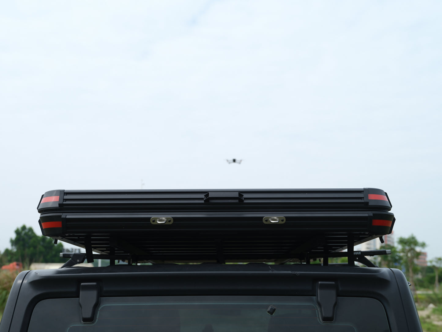 Detail view from back of Bush Cruiser V2 Pro Rooftop Tent