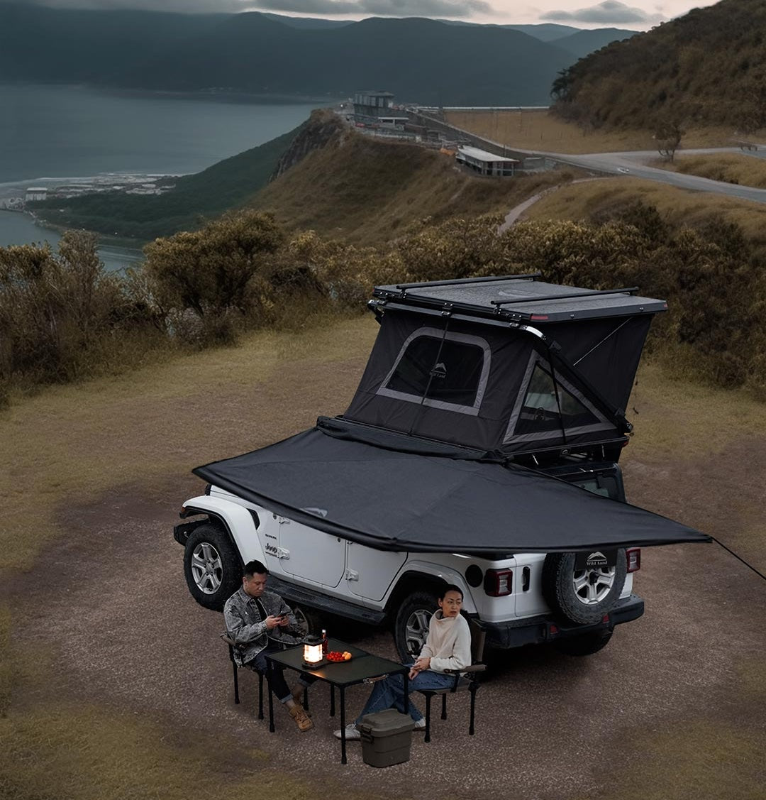 🚙 Wild land 180 awning waterproof - Effortless Setup PU3000mm, UPF50+🏕️