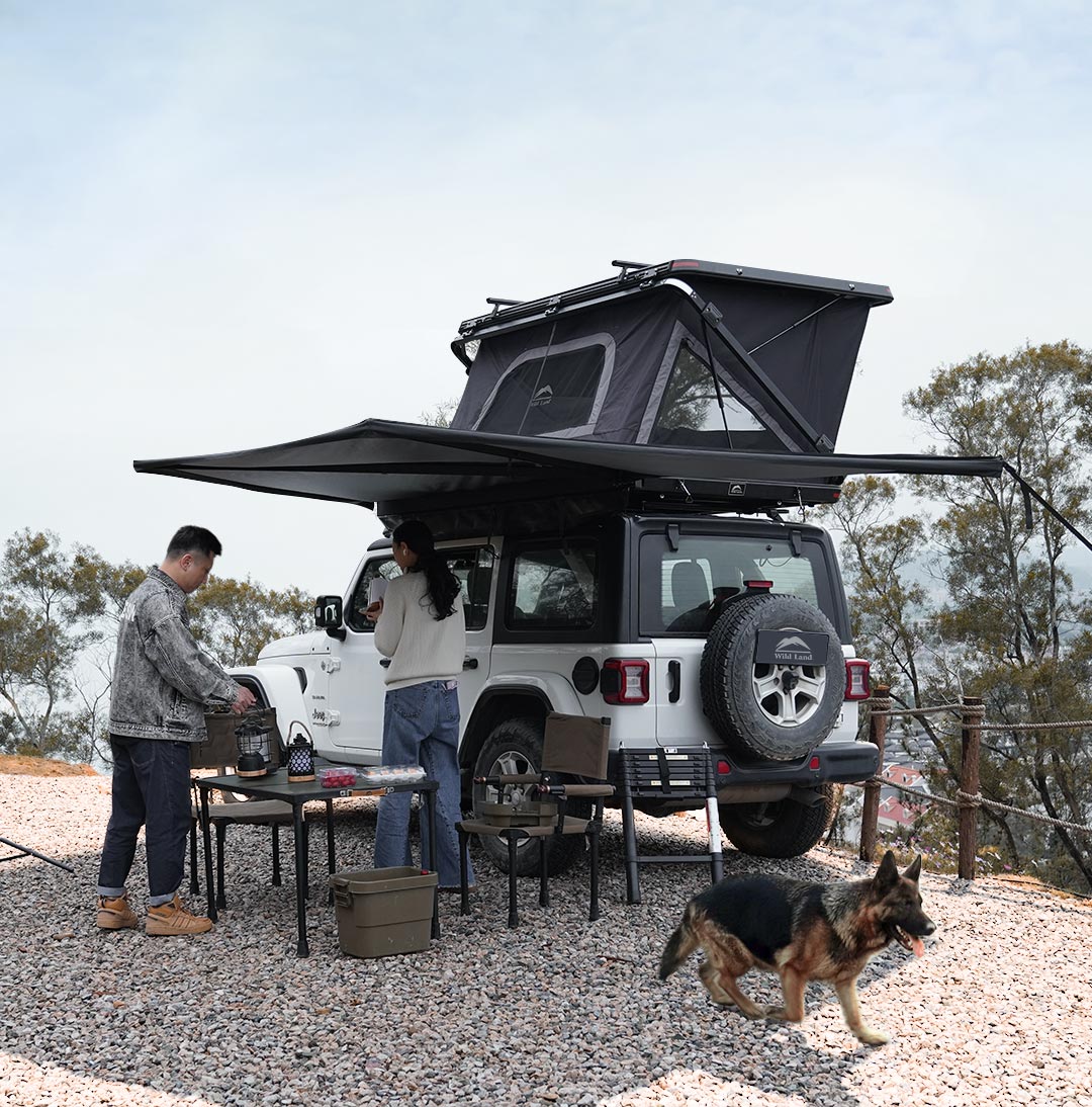 🚙 Wild land 180 awning waterproof - Effortless Setup PU3000mm, UPF50+🏕️